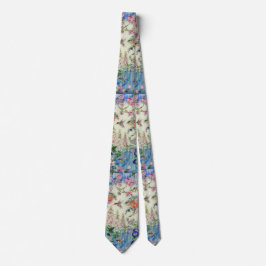 Gravata HUMMINGBIRD e Flores Rosa, Necktie