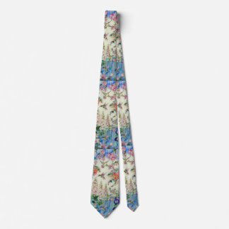 Gravata HUMMINGBIRD e Flores Rosa, Necktie