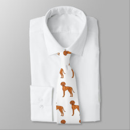 Gravata Húngaro Vizsla Cute Cartoon Pointer Dog Patterno