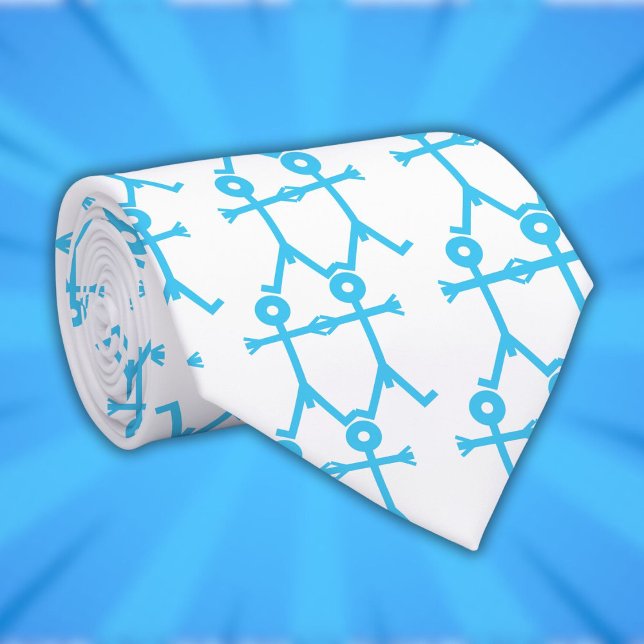 Gravata Ícone de Homens Amor Arte Azul (Modern Blue Love Men Icon 2006 Pattern Neck Tie)