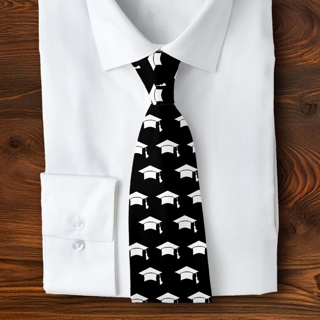 Gravata Ícone de Padrão de Gorro Preto e Branco de Formatu (Criador carregado)