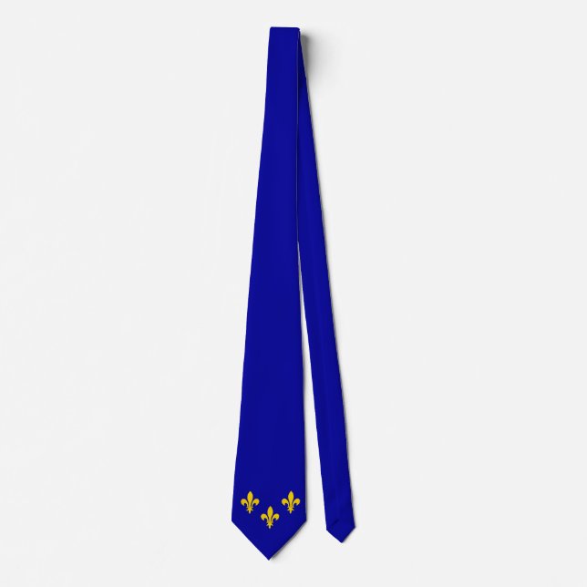 Gravata Ile de france flag Neck Tie (Frente)