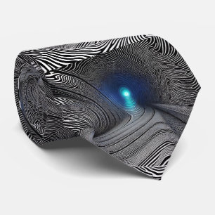 Gravata Ilusões Ópticas De Impressão De Zebra,