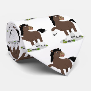Gravata Ilustração de desenho animado de cavalo de corte