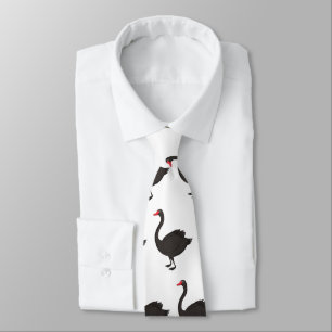 Gravata Ilustração de desenho animado de cisne preto