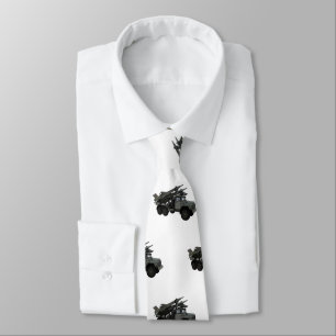 Gravata Ilustração de desenho animado de veículos mísseis