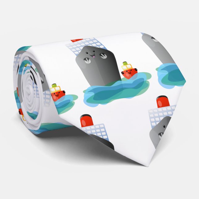 Gravata Ilustração de desenho animado do navio de linha do (Rolled)