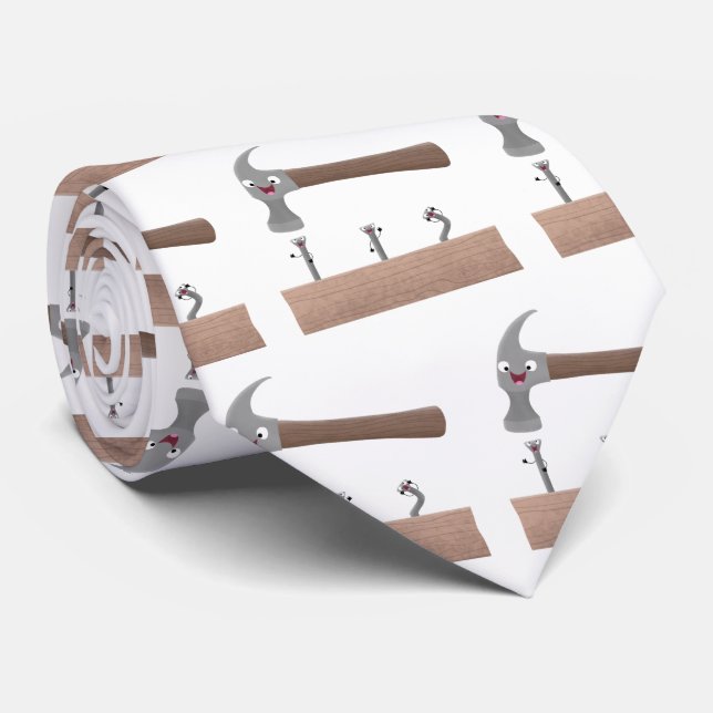 Gravata Ilustração de desenho animado, engraçada e de mart (Rolled)