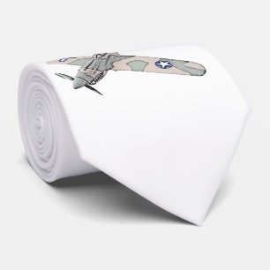 Gravata Ilustração do Lápis da Aeronave Curtiss P-40 Warha