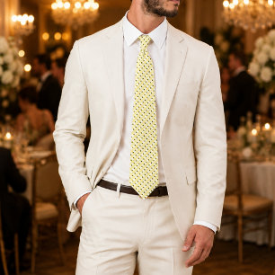 Gravata Imperial Halo Luxo Marfim e Ouro Designer