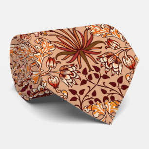 Gravata Impressão, Brown e bege do jacinto de William