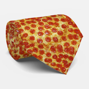 Gravata Impressão da pizza no laço do pescoço