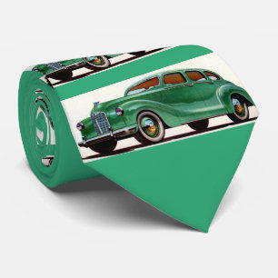 Gravata impressão de Austin Devon verde 1948