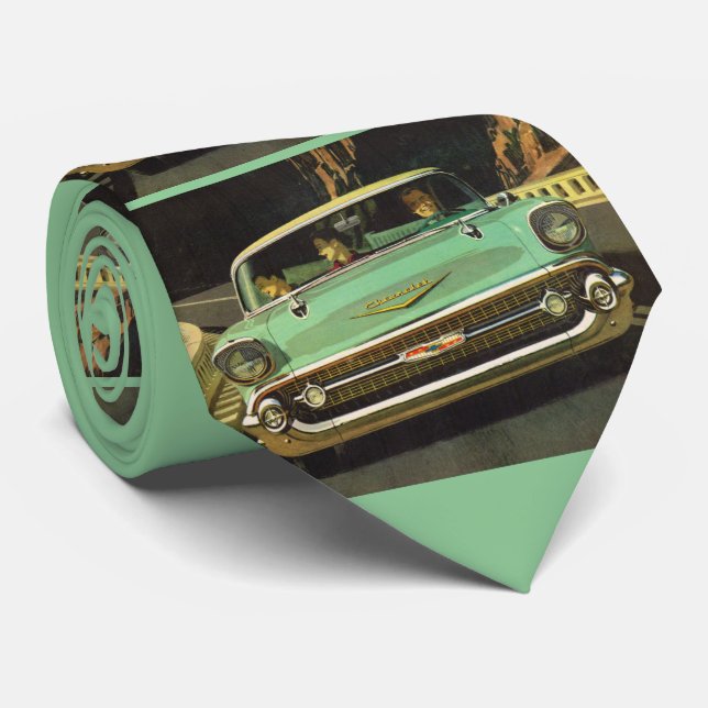 Gravata impressão de Chevy Bel Air 1957 (Rolled)