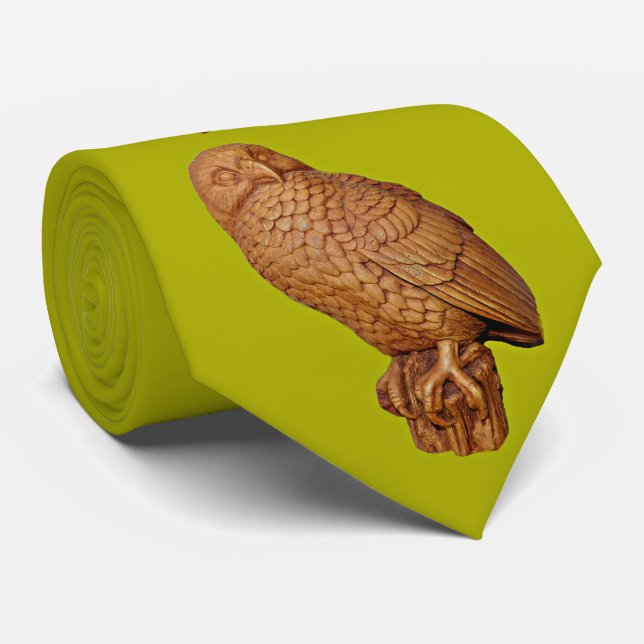 Gravata impressão de coruja-marrom (Rolled)