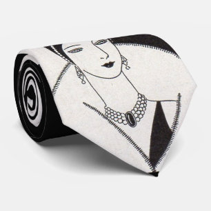Gravata impressão de deco de 1928
