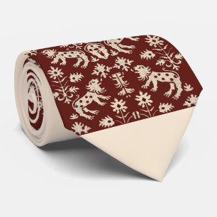 Gravata IMPRESSÃO de leões com borrão AD 1200s