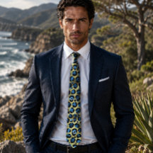 Impressão de leopardo dourado e azul