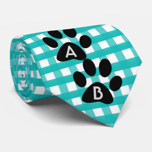 Gravata Impressão de Pet Pet Pet Pet Pattern Vertical com