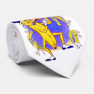 Gravata impressão de Sacudir musical de Banana 1950