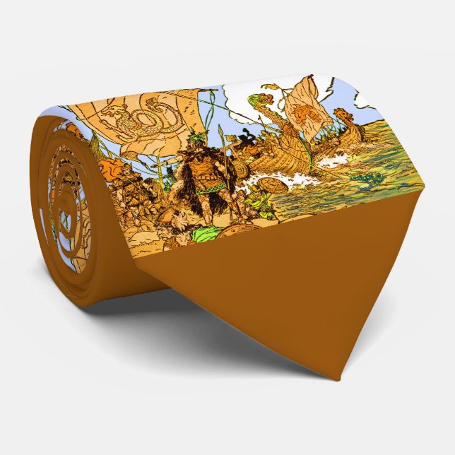 Gravata impressão de vikings (Rolled)