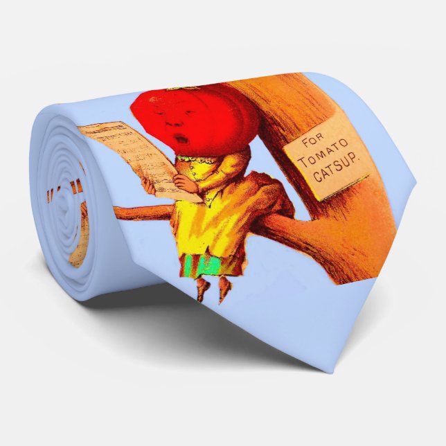 Gravata Impressão do cartão vitorioso de tomate (Rolled)