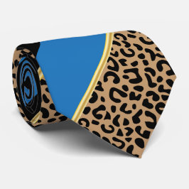Gravata Impressão do Leopardo com faixa de diagnóstico a p