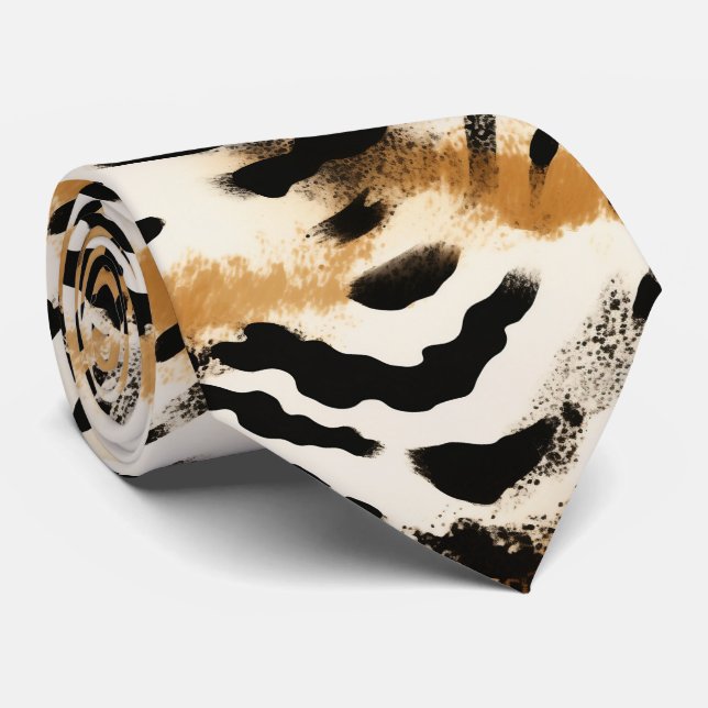 Gravata Impressão em animais moderna e colorida (Rolled)