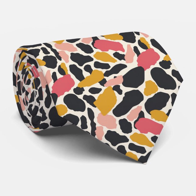 Gravata Impressão em animais moderna e colorida (Rolled)