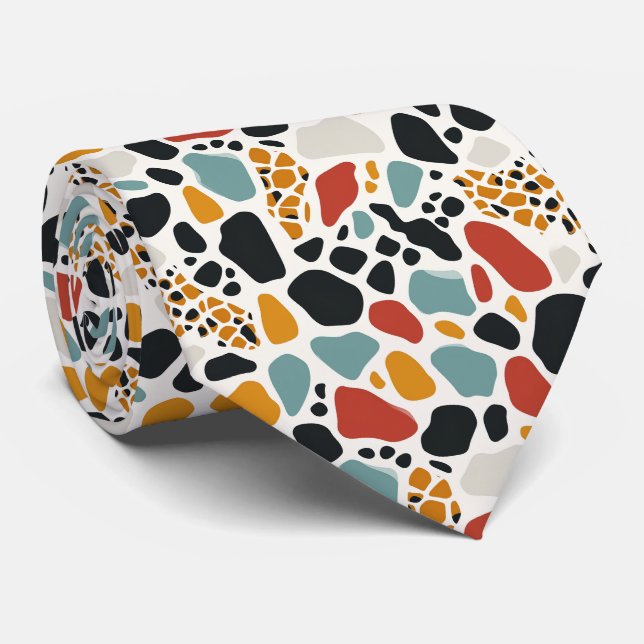 Gravata Impressão em animais moderna e colorida (Rolled)