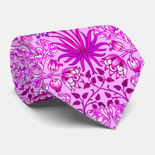 Gravata Impressão, lavanda e violeta do jacinto de William