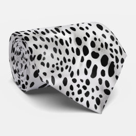 Gravata Impressão moderna em preto e branco