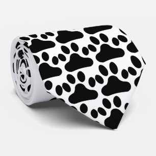 Gravata Impressão preto da pata