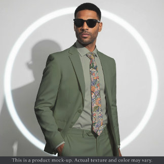 Gravata Impressionist Floral Tapestry Necktie