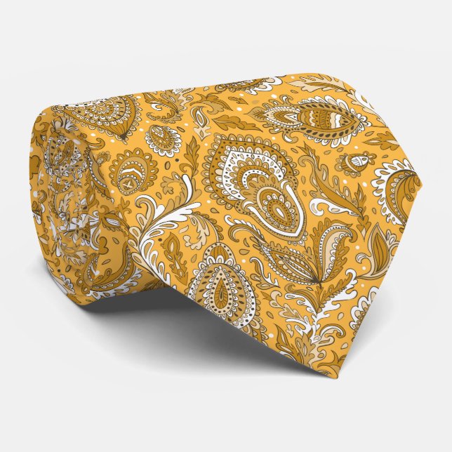 Gravata Indian style paisley floral seamless pattern (Rolled)