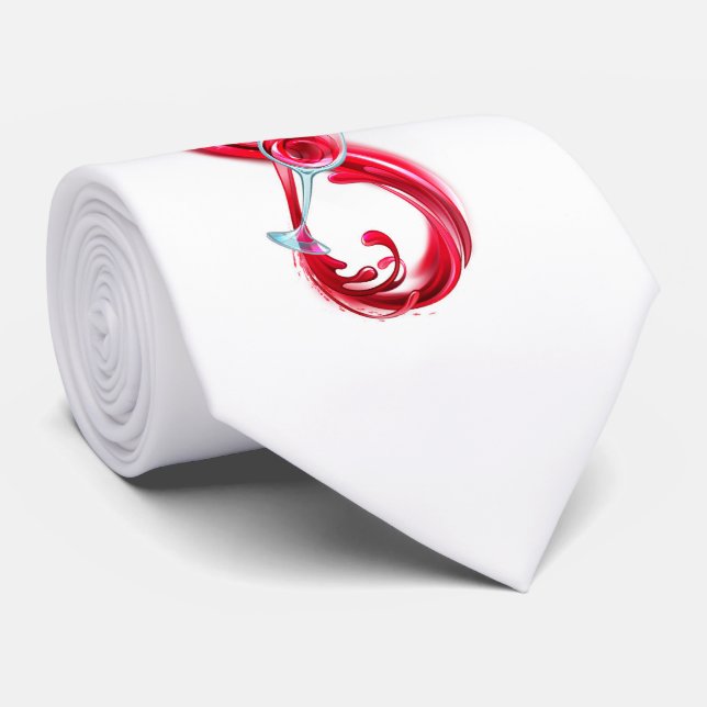 Gravata Infinidade com vinho tinto (Rolled)