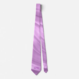Gravata Iniciais de Monograma do Padrão Roxo Elegante
