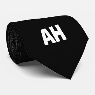 Gravata Iniciales Negras de los Padrinos de la Boda Monogr