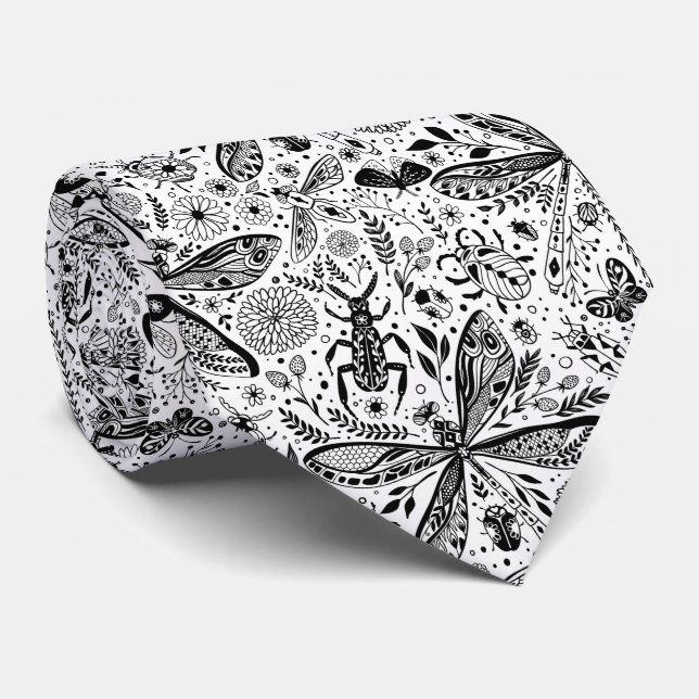 Gravata Insetos de porta em azul escuro (Rolled)