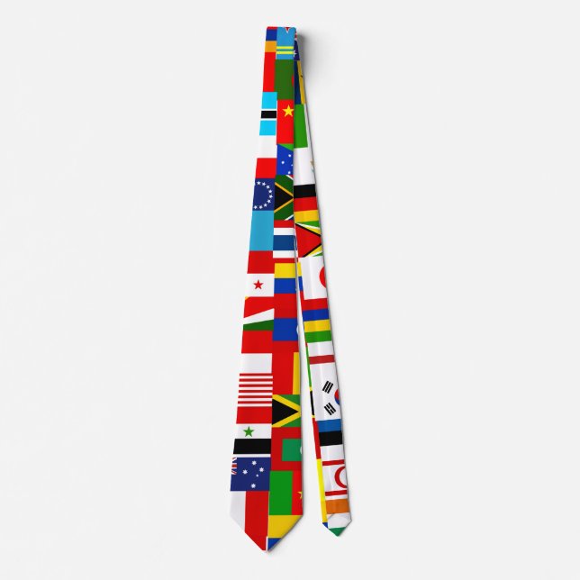 Gravata International World Wide Flag Collage (Frente)