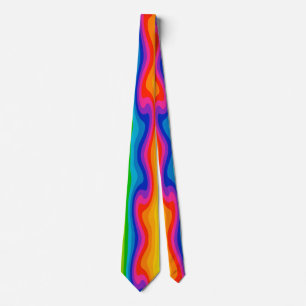 Gravata Inverter Arco-Íris muito Legal e colorido
