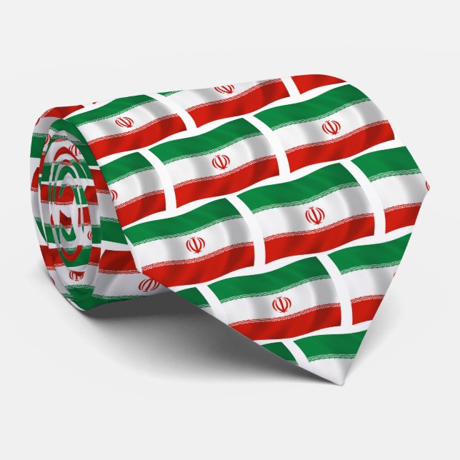 Gravata Iran Flag Tie (Rolled)