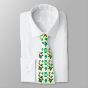Gravata Irish Flag Leprechaun Pattern