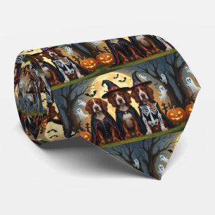 Gravata Irish Red Setter Dogs Pumpkin Halloween Engraçado