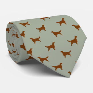 Gravata Irish Setter Silhouettes Pattern Dog Lover's Tie