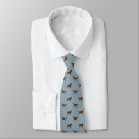 Irish Setter Silhouettes Pattern Dog Lover's Tie