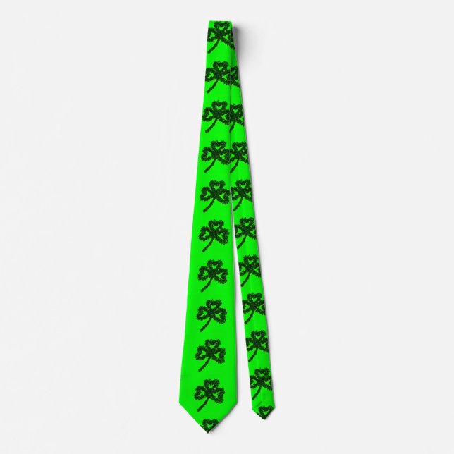 Gravata Irish Sorck Green Leaf Clover TIE (Frente)
