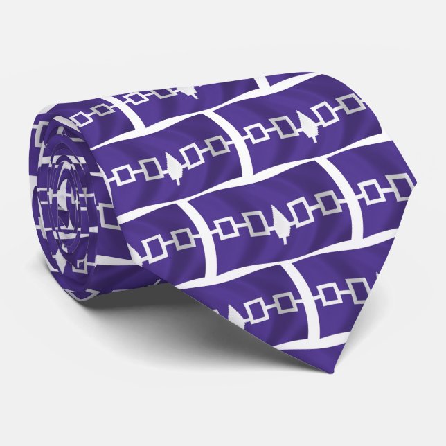 Gravata Iroquois Confederazione Flag Tie (Rolled)