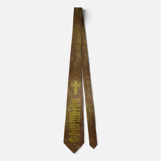 Gravata Isaiah 58:13-14 Necktie (Frente)
