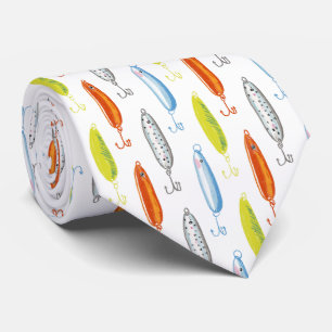 Gravata Isco De Pesca Ilustrado